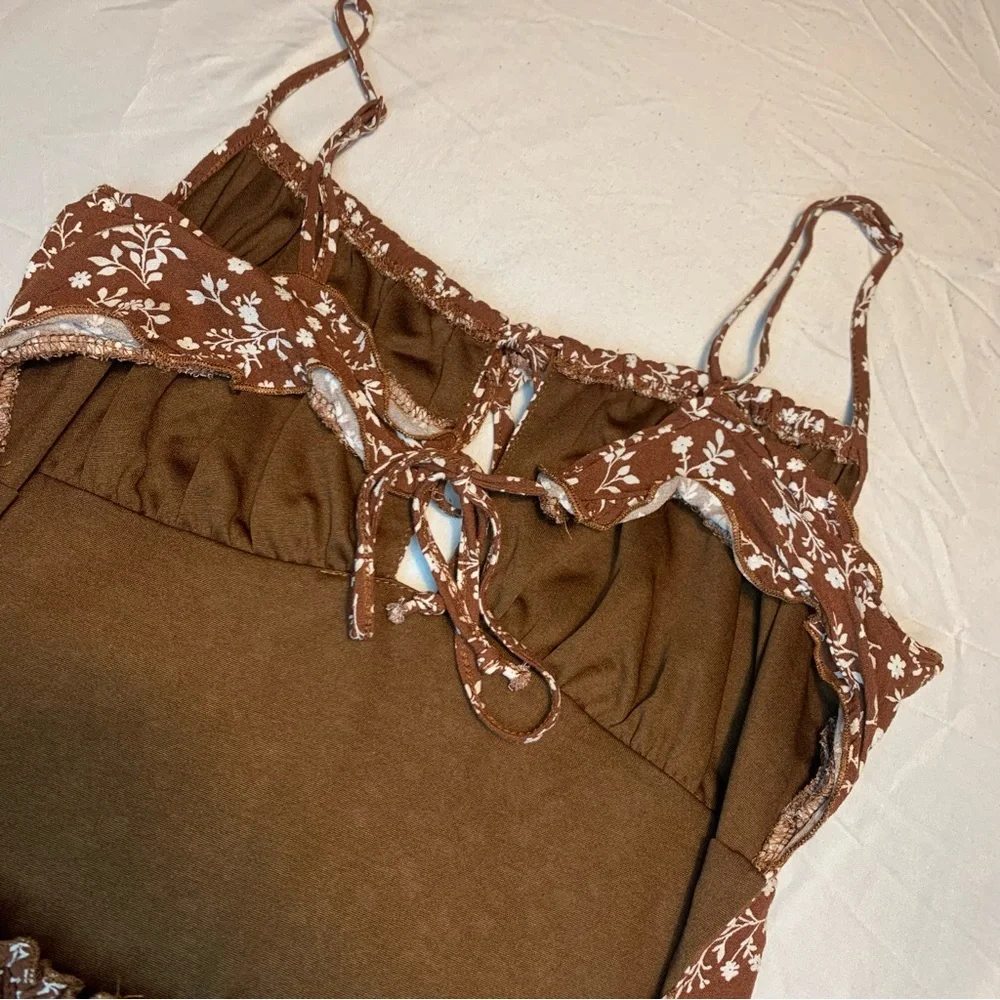 Pacsun Kendal & Kylie Floral Backless Mini Dress